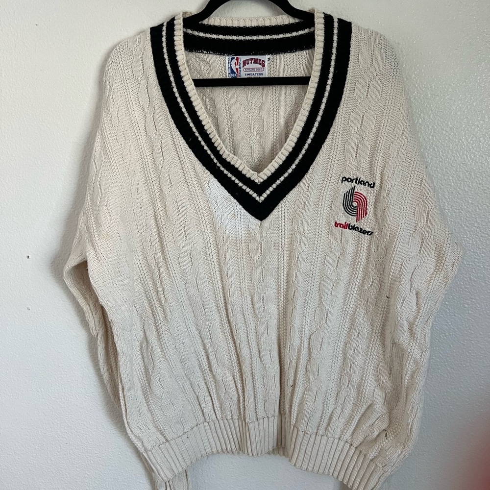 Vintage Portland Trail Blazers Knit Sweater Medium